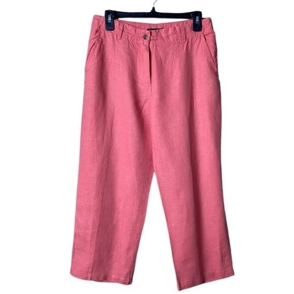 Womens Linen Wide-Leg Pants 4 Beachy Coastal Lagenlook Oversized Bohemian‎